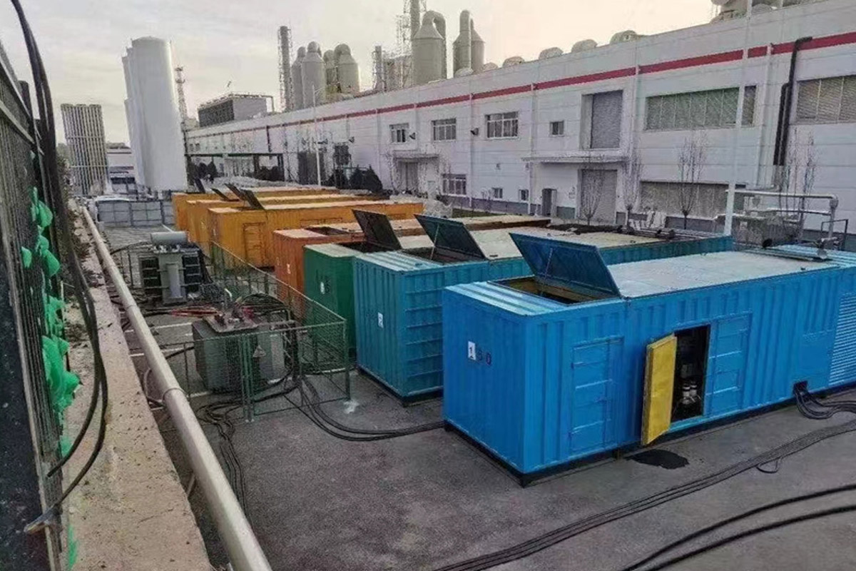 城区发电机租赁施工现场